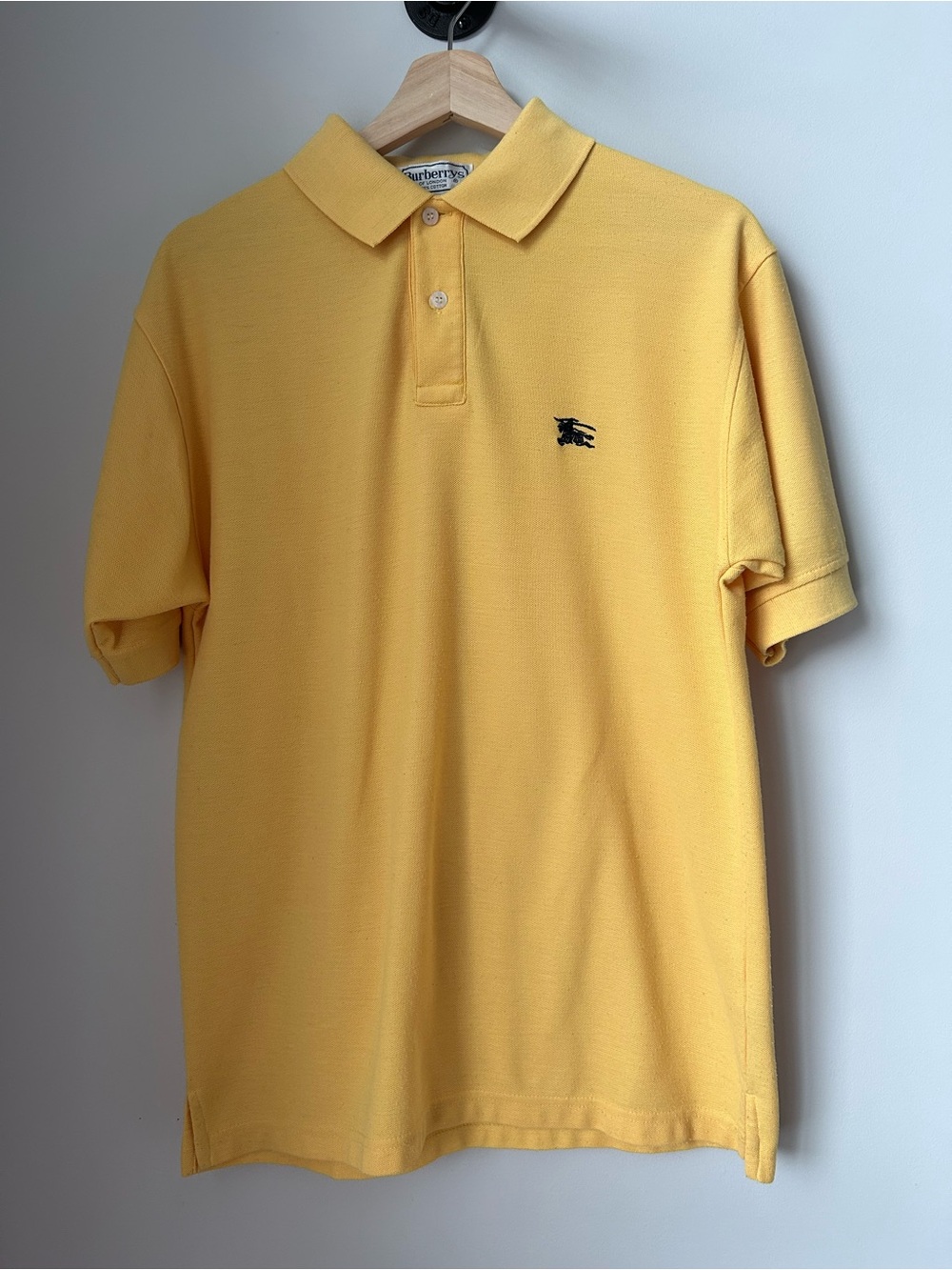 Burberry Yellow Polo Shirt with Embroidered Logo
